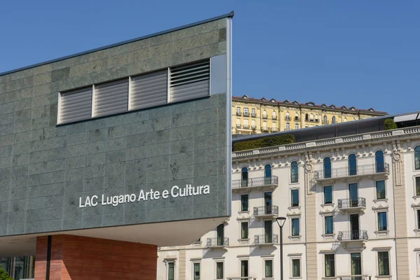 Lugano Schweiz April 2020 Lac Museet Lugano Den Italienska Delen — Stockfoto