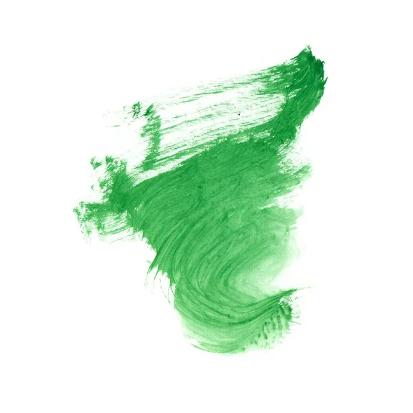 Peinture Gouashe Verte Dessinée Avec Coup Pinceau Forme Typhon — Photo