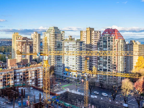 Vancouver Kanada November 2018 Kräne Errichten Ein Neues Gebäude Der — Stockfoto