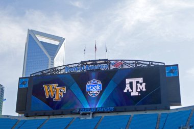 Charlotte, North Carolina/ABD 29 Aralık 2017: 2017 Ncaa College Football 'Yoktur kase' Texas A ve M Üniversitesi vs Wake Forest Üniversitesi Amerika banka Stadyumu'nda.
