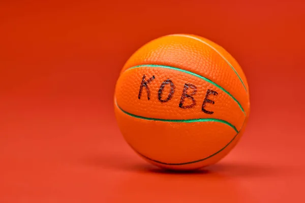 Basketball ball with KOBE text — Stock Photo, Image