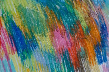 renkli küçük boya kalemi pastel