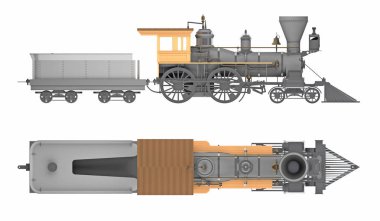 eski buhar üzerinde beyaz izole