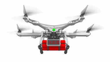 saatli bomba 3d render ile robot