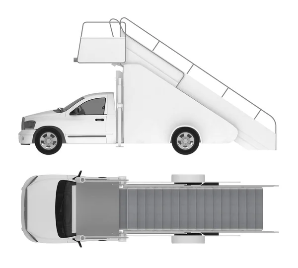 Luchthaven trap-service geïsoleerd op wit 3D-rendering — Stockfoto