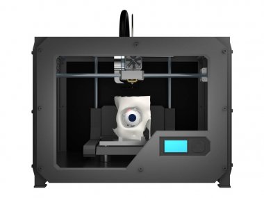 3d yazıcı 3d render kafasından bölümü
