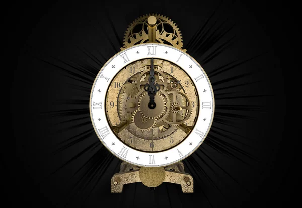 Reloj de latón antiguo 3d renderizado — Foto de Stock