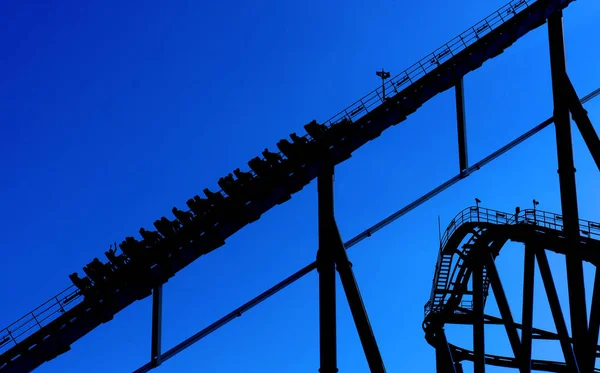 Silhouette of a roller coaster — Stock Photo, Image