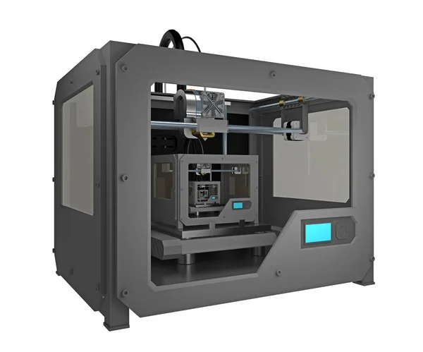 3D-printer afdrukken kleine 3D-printer — Stockfoto