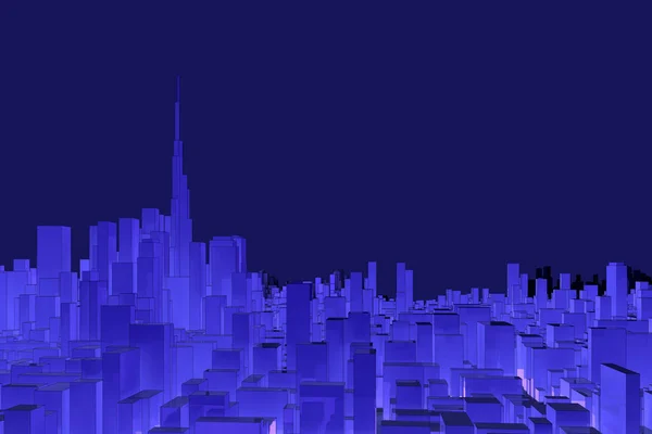 Low poly Abstract city — Stock Photo, Image