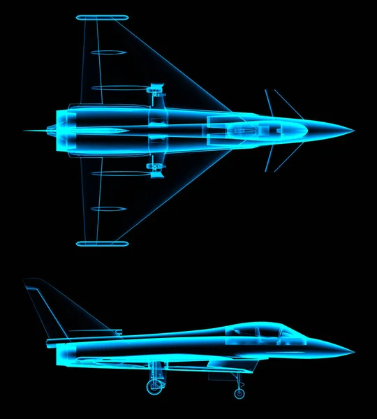 Рентгенівська повітря винищувач — стокове фото