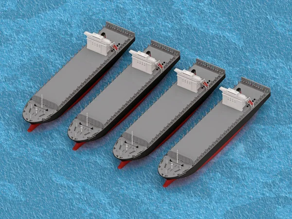 Groep lege containerschepen — Stockfoto
