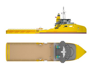 boş kargo izole üzerinde beyaz gemi