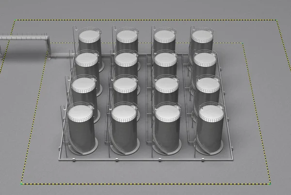 Opslag vaten van gas — Stockfoto