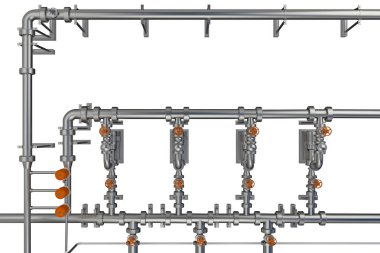 beyaz izole tüp su istasyonu