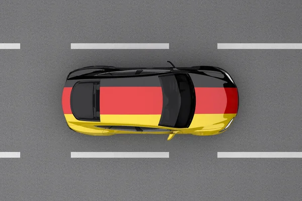 Αυτοκίνητο βαμμένο από σημαία χώρας Γερμανία — Φωτογραφία Αρχείου