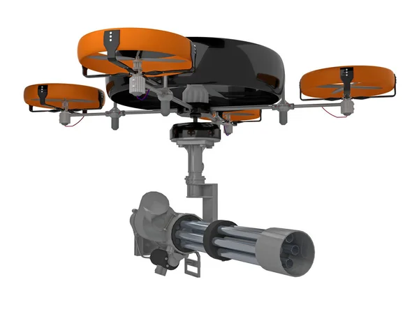 Drone met machinegeweer — Stockfoto