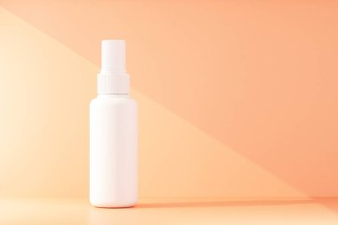 mock up plastic bottle for cosmetics