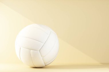 Voleybol topu bir ışık huzmesi tarafından aydınlatıldı.