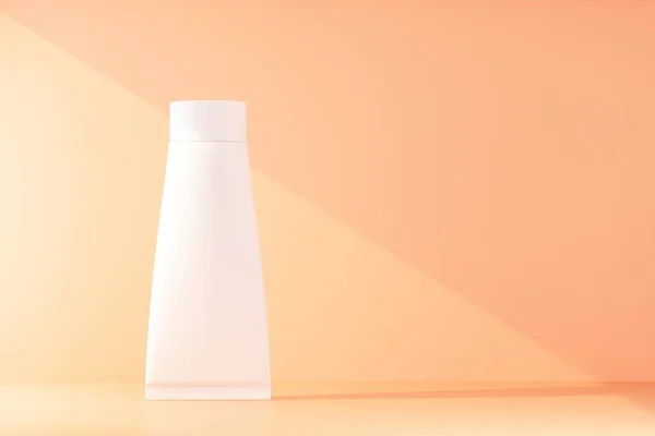 mock up plastic bottle for cosmetics