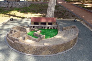 Antik amfitiyatro. Bakhchsarai park minyatür.