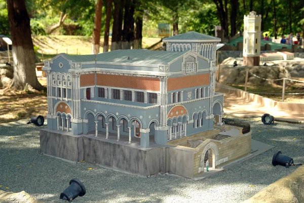 Model of Victoria Villa in Bakhchisarai Miniature Park. Crimea.