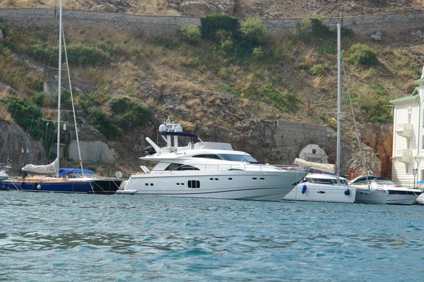 Stad Dok Van Boot Mariene Parkeren Van Boten Jachten Sevastopol — Stockfoto