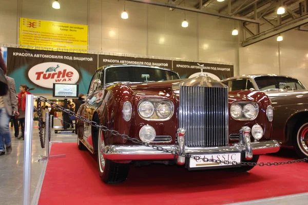 Retro Auto Rolt Royce Bij Tentoonstelling Auto Crocus Stadhuis Moskou — Stockfoto