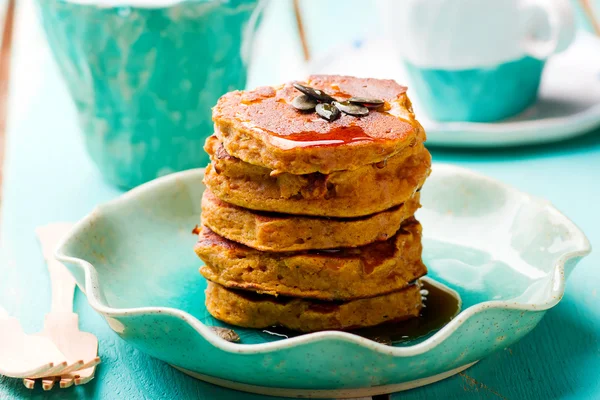 Pumpa paleo pannkakor — Stockfoto