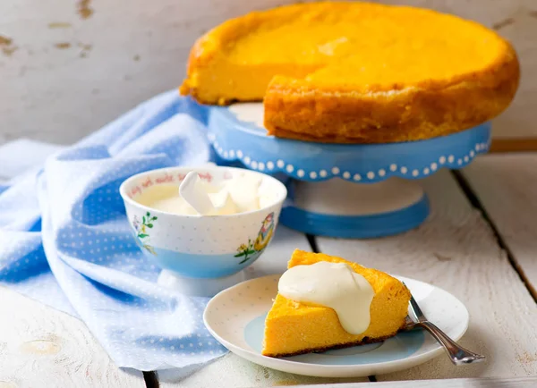 Pumpkin cheese cake — Stock Photo, Image