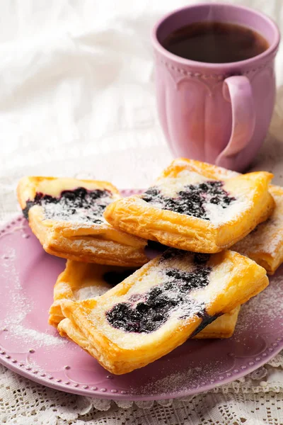 Queso crema de arándanos Daneses . — Foto de Stock