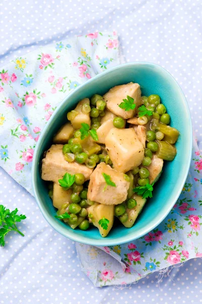 Chicken and Potato Fricassee. — Stock Photo, Image