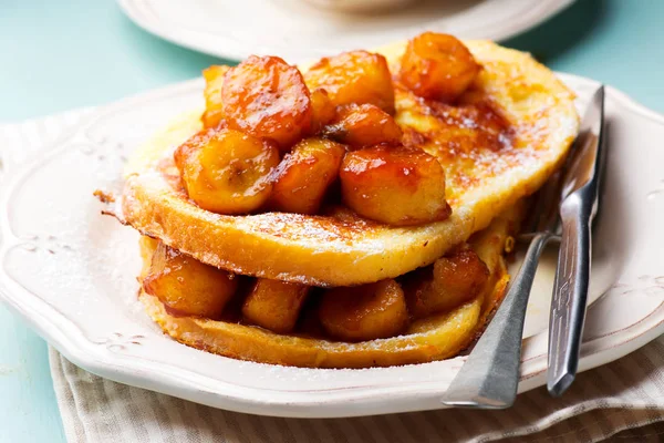 Toast français à la banane — Photo