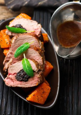 Domuz eti Fillet.selective odak Erik dolması