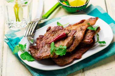 Domuz fileto Espelette Pepper.selective odak