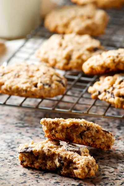 素朴なオートミール チョコチップの cookies.style — ストック写真