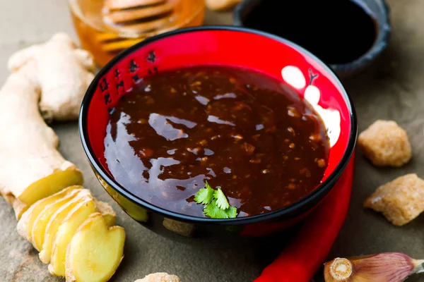 Teriyaki, salsa tradicional japonesa . — Foto de Stock