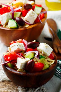 Yunan makarna salad.style rustic.selective odak