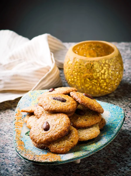 Mandelplätzchen.. Stil rustikal — Stockfoto