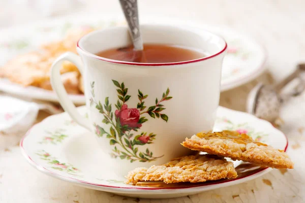 Oatmeal shortbread..style rustic — Stock Photo, Image