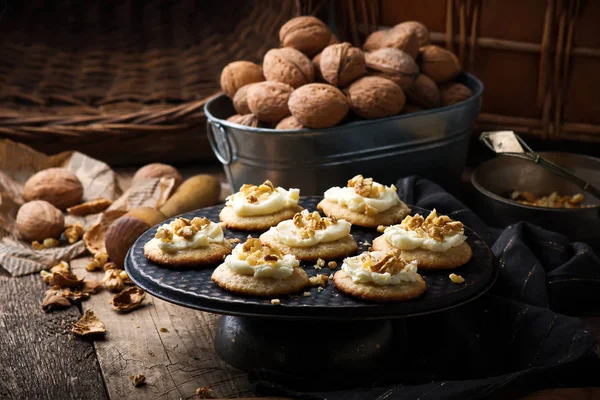 Old Fashioned Sour Cream Cookies.. estilo rústico — Fotografia de Stock