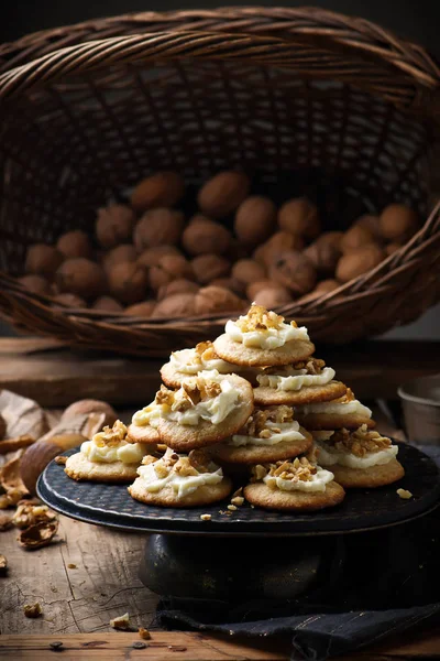 Old Fashioned Sour Cream Cookies.. style rustic — стоковое фото