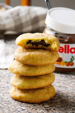 Nutella doldurulmuş snickerdoodles.style rustik