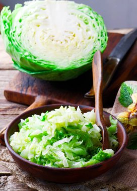 Kızarmış cabbage.style rustik.