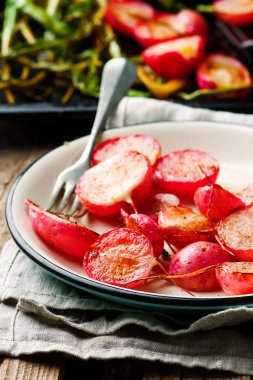 Kavrulmuş radish.style rustic.selective odak