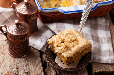 kahve ve ceviz cake.style rustik