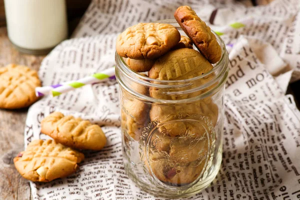 Classic peanut butter cookies.style rustic — Stock Photo, Image