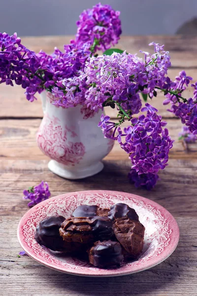 Biscotti sandwich al cioccolato — Foto Stock