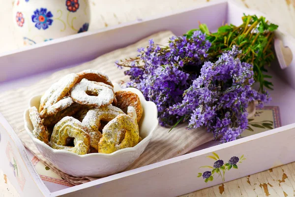 Biscotti di semi di papavero.. stile rustico — Foto Stock