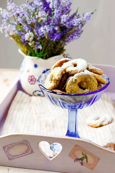 Haşhaşlı kurabiye... rustik tarzı — Stok fotoğraf